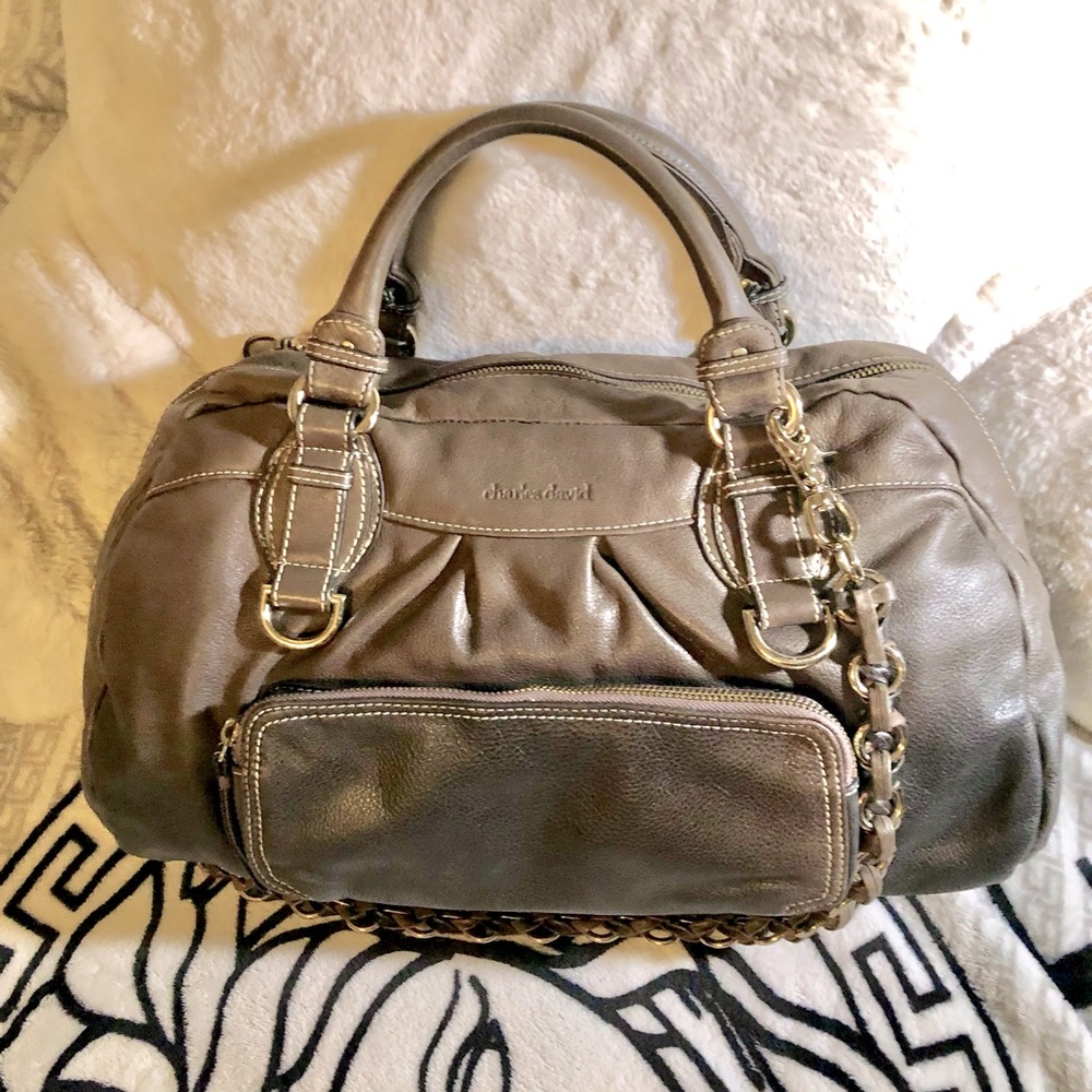 Large Charles David Leather Satchel